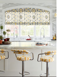 Custom window treatments and chair upholstery