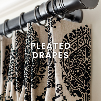 pleated drapes at calico